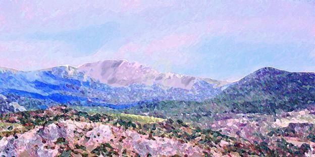 Painting titled "Crimean Mountains" by Viktor Kovbunov, Original Artwork