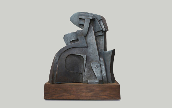 Sculpture titled "Woman in a hat" by Viktor Konoval, Original Artwork, Bronze