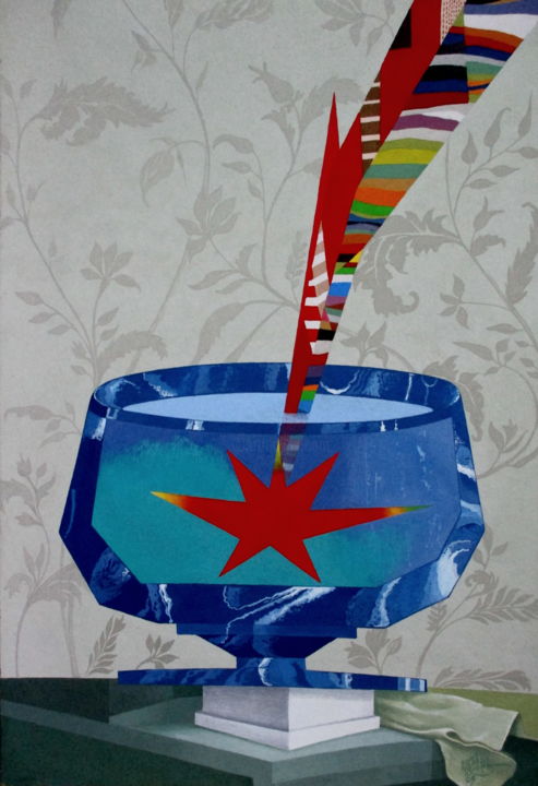 Painting titled ""STAR COCKTAIL"" by Viktor Miniailo, Original Art, Gouache