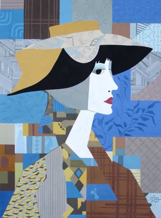 Painting titled ""The Lady in the Ha…" by Viktor Miniailo, Original Artwork, Gouache