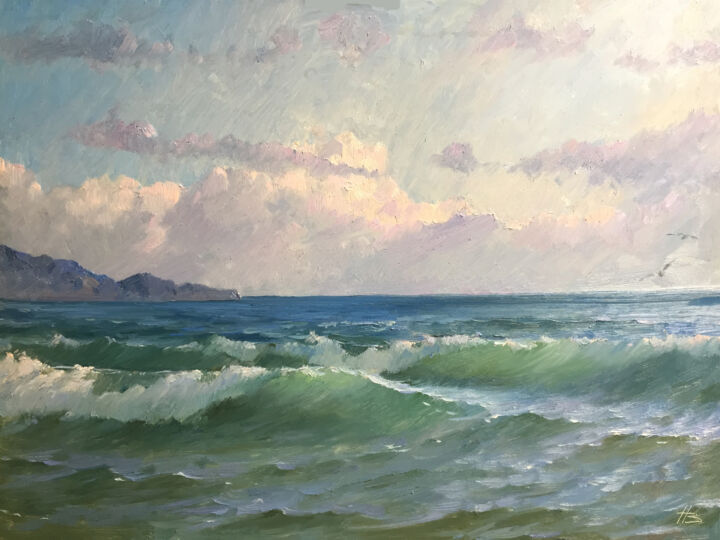 Painting titled "Sea Breeze" by Viktor Neberikutia, Original Artwork, Oil