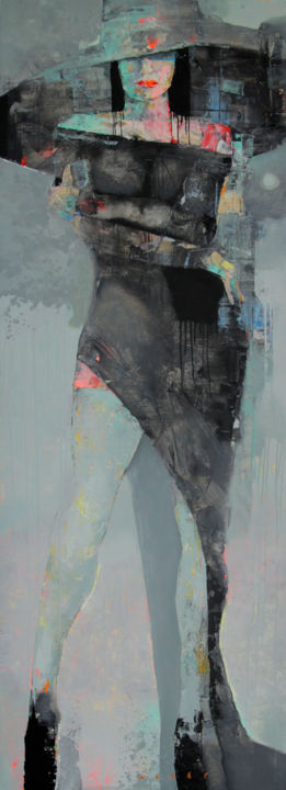 Painting titled "Strong Girls" by Viktor Sheleg, Original Artwork, Oil