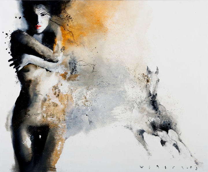 Картина под названием "Obsession" - Viktor Sheleg, Подлинное произведение искусства, Масло