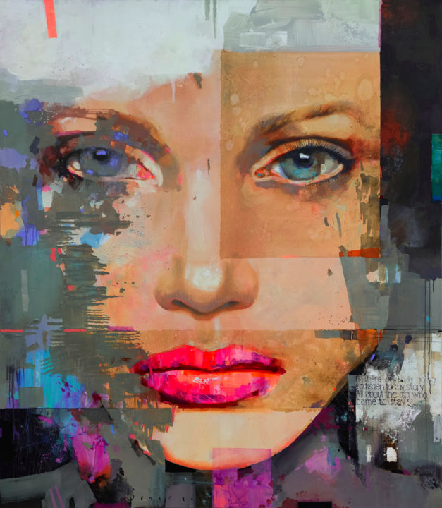 Картина под названием "Reflection" - Viktor Sheleg, Подлинное произведение искусства, Масло Установлен на Деревянная рама дл…