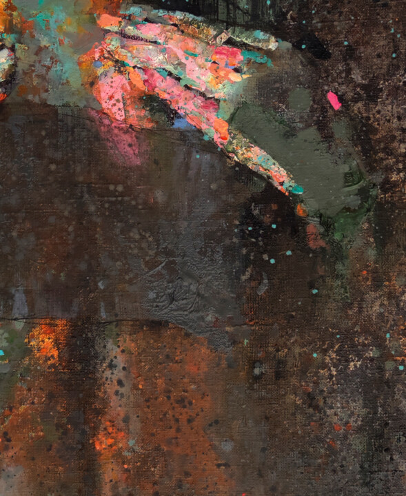 Het oppervlak of de textuur van het kunstwerk