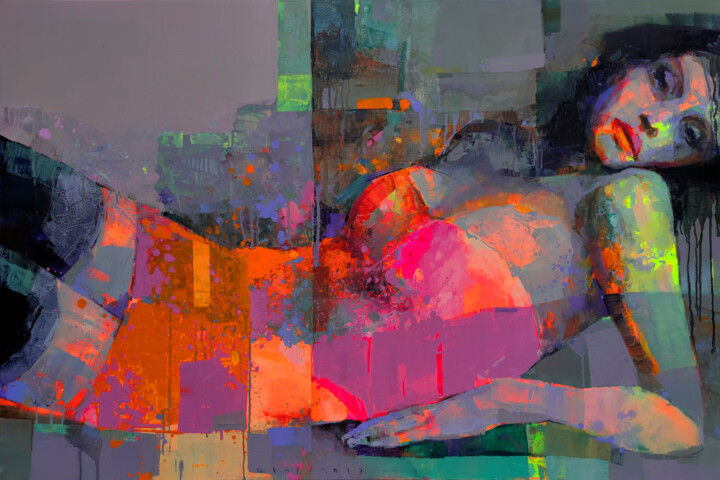 Картина под названием "Sanguinello" - Viktor Sheleg, Подлинное произведение искусства, Масло Установлен на Деревянная рама д…