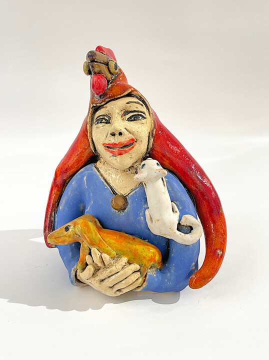 Scultura intitolato "Happy Game" da Viktor Zuk, Opera d'arte originale, Ceramica