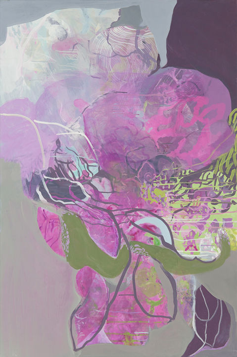 Картина под названием "Композиция №159" - Виктория Аксенова, Подлинное произведение искусства, Акрил Установлен на Деревянна…