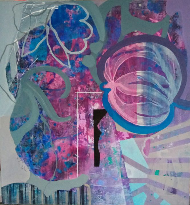 Картина под названием "Garden" - Виктория Аксенова, Подлинное произведение искусства, Акрил Установлен на Деревянная рама дл…