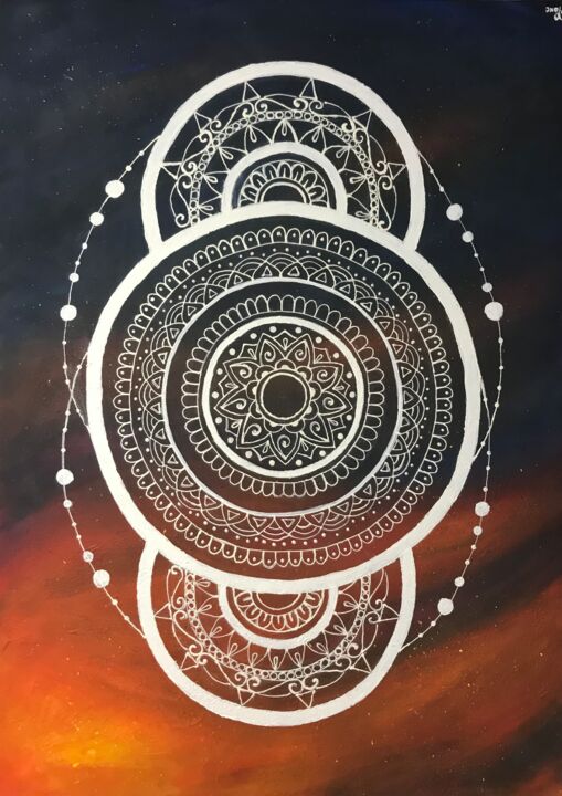 Картина под названием "Вселенная" - Виктория Фокс, Подлинное произведение искусства, Акрил