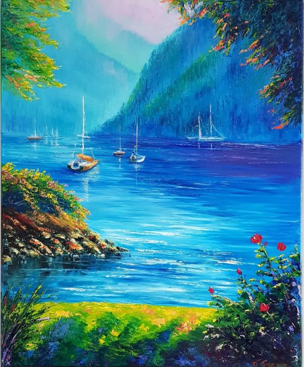 Paysage D Ete Painting By Victoria Beko Artmajeur