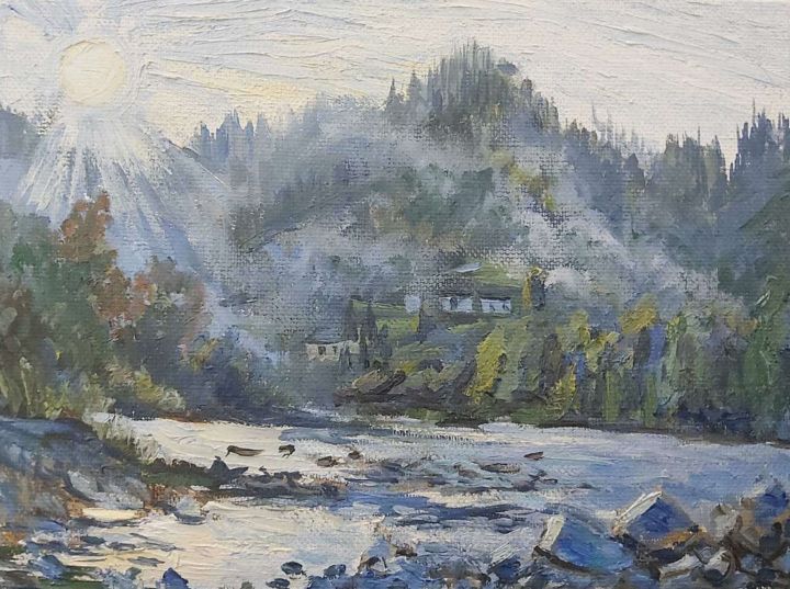 Painting titled "Autumn joy" by Viktoriia Kolesnikova, Original Art, Oil