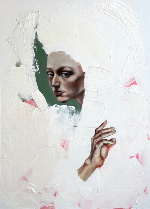 Картина под названием "Сквозь стены" - Виктория Роскош, Подлинное произведение искусства, Масло Установлен на Деревянная рам…