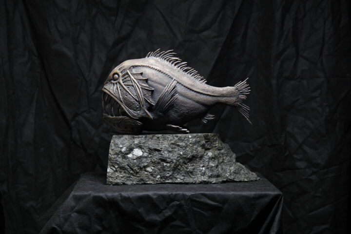 Скульптура под названием "«Длиннорогий саблез…" - Виктория Тищенко, Подлинное произведение искусства, Бронза