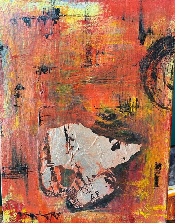 Картина под названием "Bear in fire" - Виктория Аграмакова, Подлинное произведение искусства, Акрил