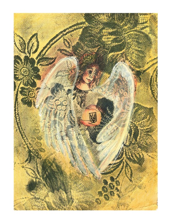 Peinture intitulée ""Angel" is an origi…" par Viktoriia Gunina, Œuvre d'art originale, Crayon
