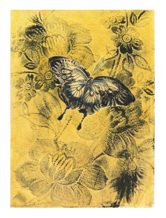Painting titled ""Butterfly" is an o…" by Viktoriia Gunina, Original Artwork, Pencil