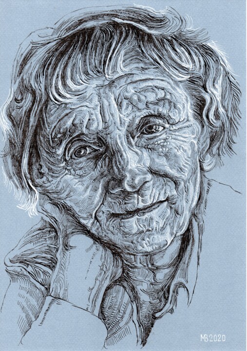 Tekening getiteld "Portrait of the Swe…" door Viktoriia Malaniuk, Origineel Kunstwerk, Inkt