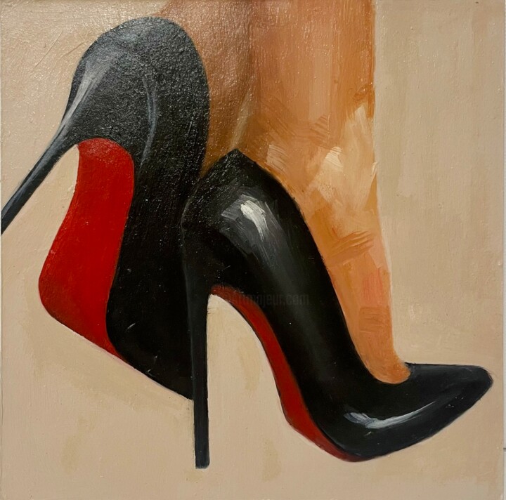 Peinture intitulée "Woman on heels" par Viktoriia Shalaiko, Œuvre d'art originale, Huile