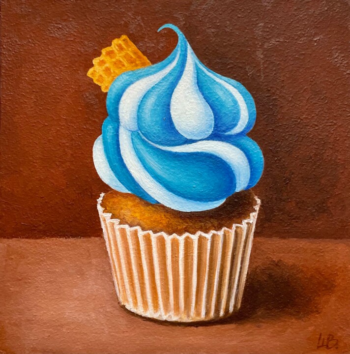 "Blue velvet pancake" başlıklı Tablo Viktoriia Shalaiko tarafından, Orijinal sanat, Petrol