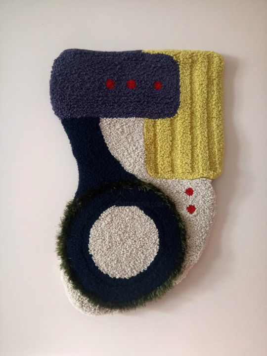 「SGT1. Abstract fibe…」というタイトルのテキスタイルアート Viktoriya Shpetnaによって, オリジナルのアートワーク, 刺繍