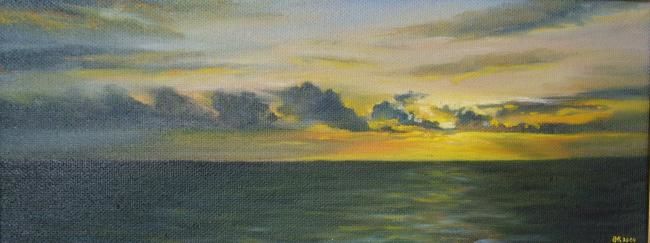 Картина под названием "Sea landscape" - Viktoria Korotaeva, Подлинное произведение искусства, Масло