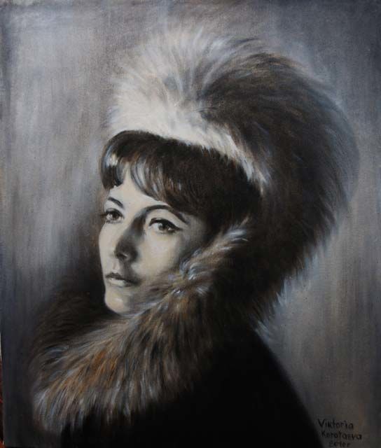 Картина под названием "Наденька" - Viktoria Korotaeva, Подлинное произведение искусства, Масло