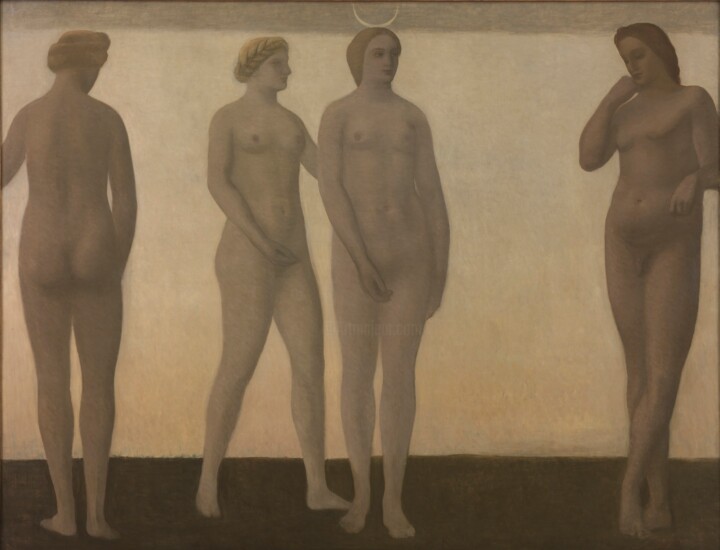 Malerei mit dem Titel "Artemis" von Vilhelm Hammershøi, Original-Kunstwerk, Öl