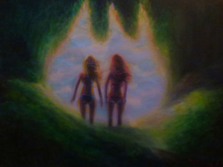 Painting titled "Dream about crystal…" by Viliana At., Original Artwork, Acrylic