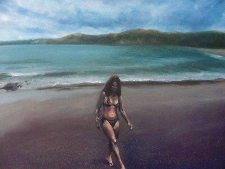 Painting titled "Costa Rica" by Viliana At., Original Artwork, Oil