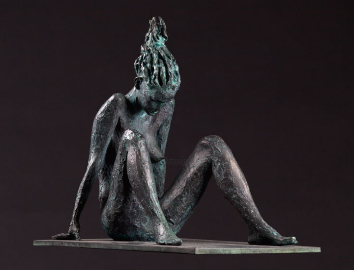 Скульптура под названием "Night" - Вильдар Юсупов, Подлинное произведение искусства, Бронза