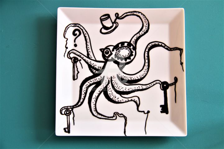 Design intitulada "OCTOPUS" por Denis Fuhrmann, Obras de arte originais