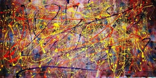 Malerei mit dem Titel "explosion" von Vincenzo Matarazzo, Original-Kunstwerk, Öl