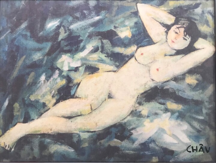 Schilderij getiteld "Nude" door Vinart Gallery, Origineel Kunstwerk, Olie