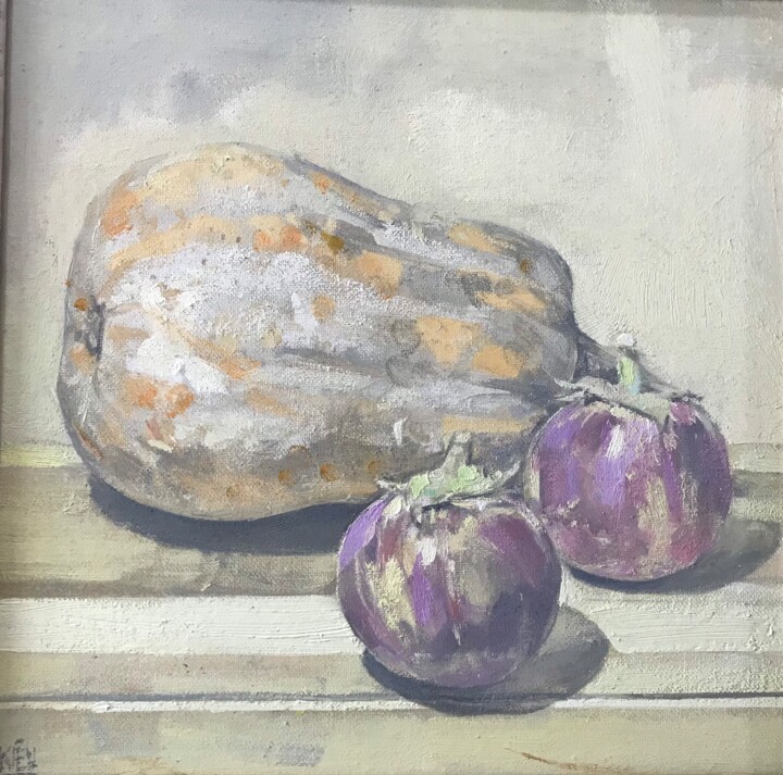 Painting titled "Pumpkin" by Vinart Gallery, Original Artwork, Oil