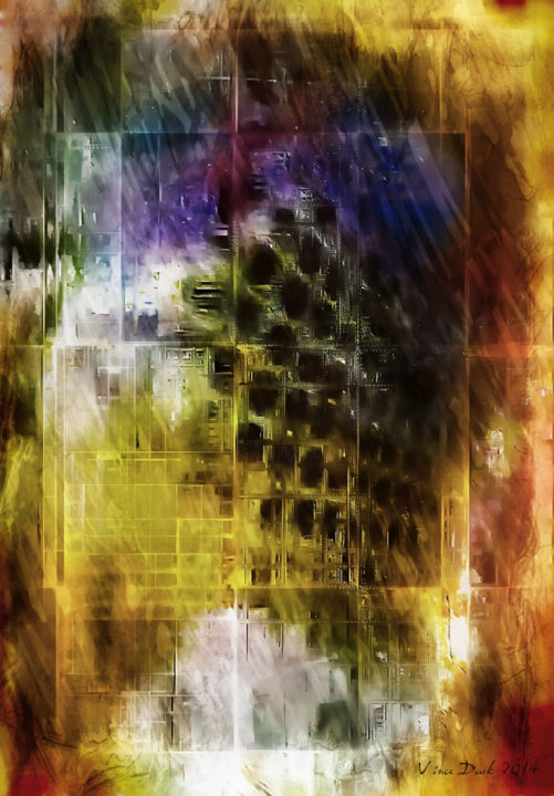 Grafika cyfrowa / sztuka generowana cyfrowo zatytułowany „Abstract thought II” autorstwa Vince Dark, Oryginalna praca, Malar…