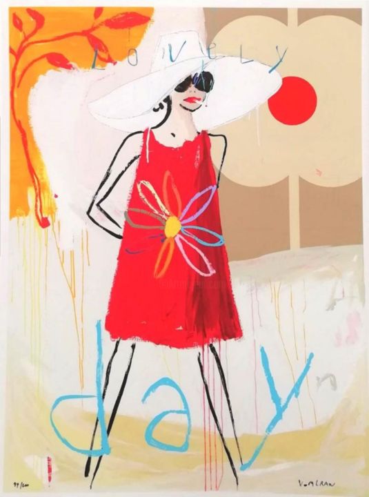 Incisioni, stampe intitolato "Lovely day" da Vincent Alran, Opera d'arte originale, Serigrafia