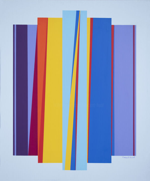 Картина под названием "Tension de couleurs…" - Vincent Huot, Подлинное произведение искусства, Акрил