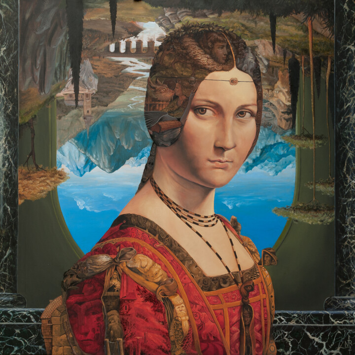 Schilderij getiteld "La Belle Ferronnièr…" door Vincent Marit, Origineel Kunstwerk, Olie