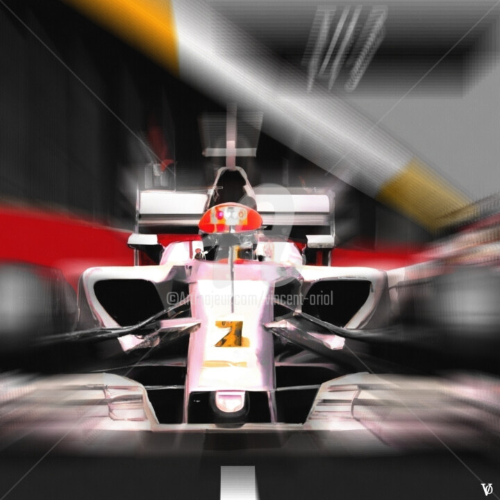 Arte digitale intitolato "Serie Formule 1 ( a…" da Vincent Oriol, Opera d'arte originale, Pittura digitale