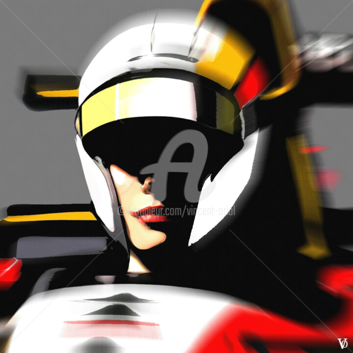 Digital Arts titled "Serie Formule 1 ( a…" by Vincent Oriol, Original Artwork, Digital Painting