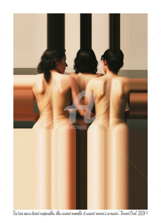 Fotografia zatytułowany „Trois Soeurs” autorstwa Vincent Oriol, Oryginalna praca, Manipulowana fotografia