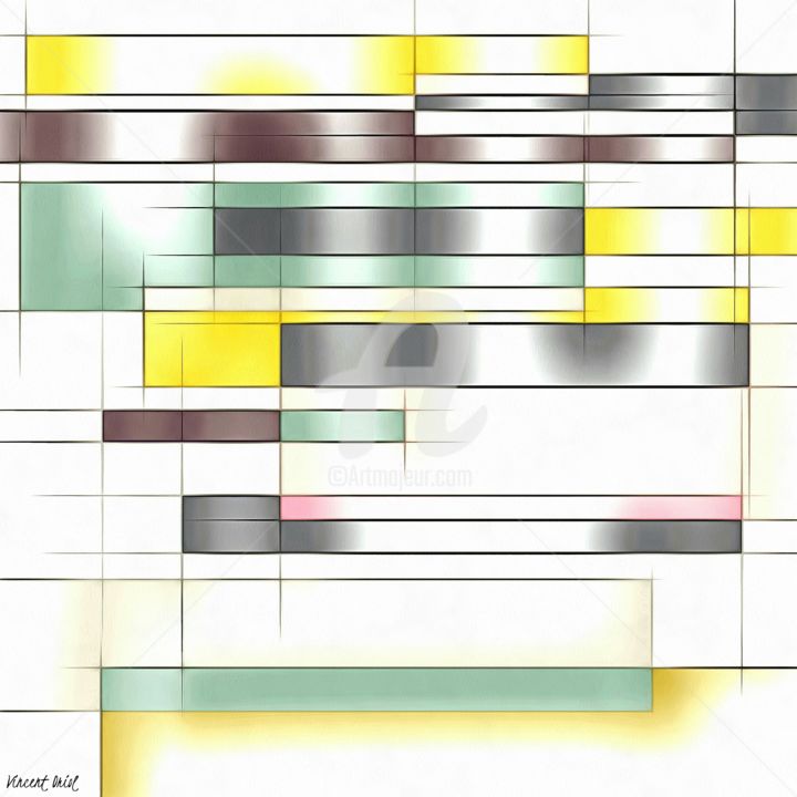 Цифровое искусство под названием "Série GEO3" - Vincent Oriol, Подлинное произведение искусства, Цифровая живопись