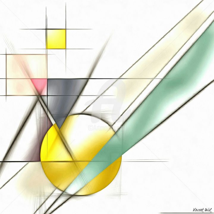 Цифровое искусство под названием "Série GEO11" - Vincent Oriol, Подлинное произведение искусства, Цифровая живопись