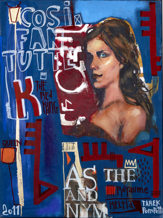 Peinture intitulée "The red king" par Vincent Pompetti, Œuvre d'art originale, Acrylique