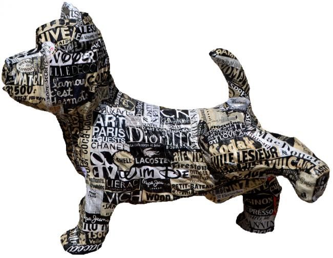 Escultura titulada "Doggy love" por Vincent Richeux, Obra de arte original