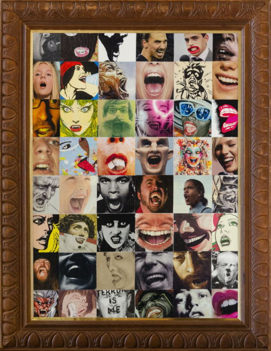 拼贴 标题为“collage#7” 由Vincent Sébart, 原创艺术品, 拼贴 安装在纸板上