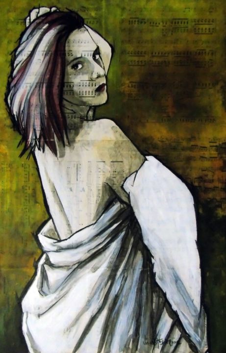 Peinture intitulée "Eva" par Vincent Tessier Xxc, Œuvre d'art originale, Acrylique