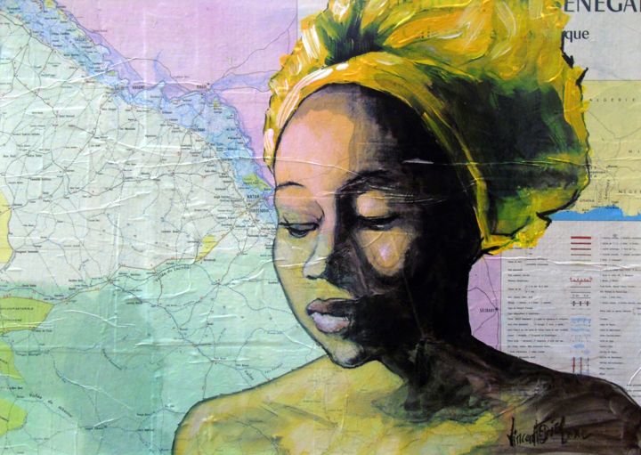 Peinture intitulée "Sénégal 1" par Vincent Tessier Xxc, Œuvre d'art originale, Acrylique