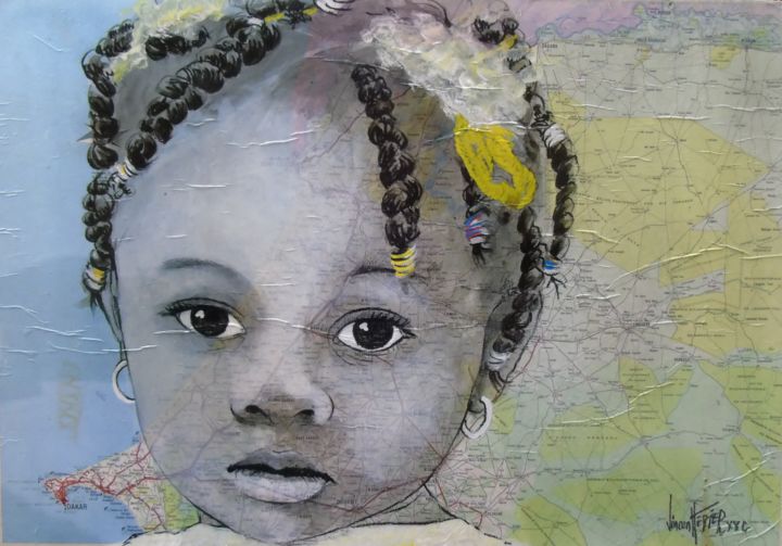 Картина под названием "Sénégal 3" - Vincent Tessier Xxc, Подлинное произведение искусства, Акрил
